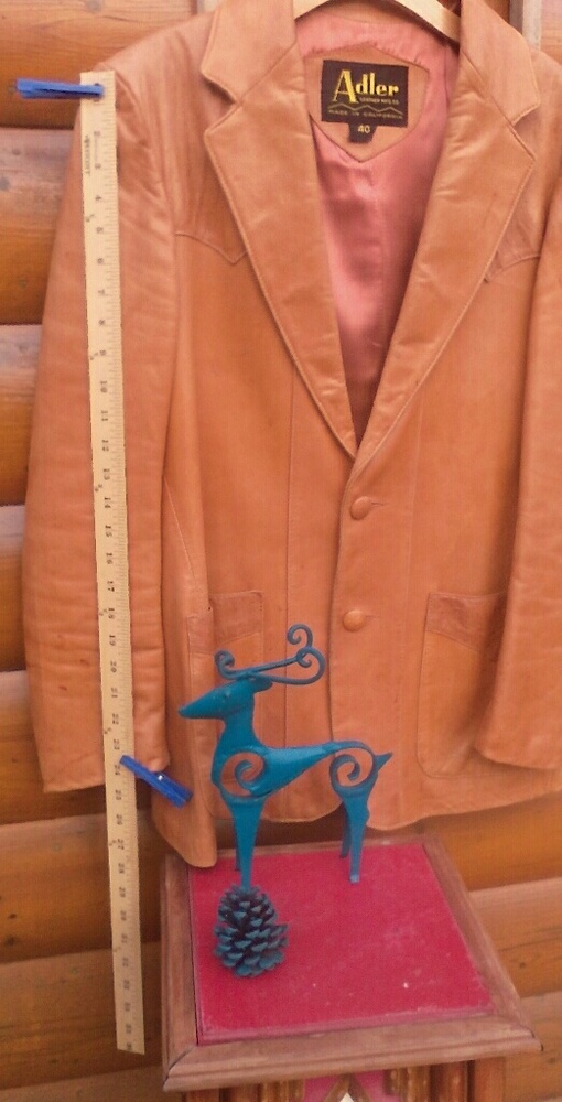 🦌 BUCKSKIN EUC Vintage SEARS The LEATHER SHOP  SHEARLING 😎 RARE UniSex - Picture 10 of 12